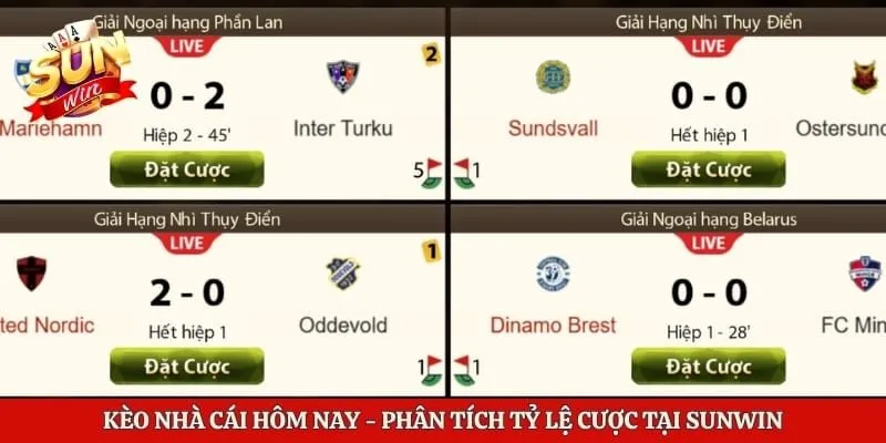Kèo Nhà Cái Hôm Nay - Phân Tích Tỷ Lệ Cược Tại Sunwin 1 Kèo Nhà Cái Hôm Nay - Phân Tích Tỷ Lệ Cược Tại Sunwin