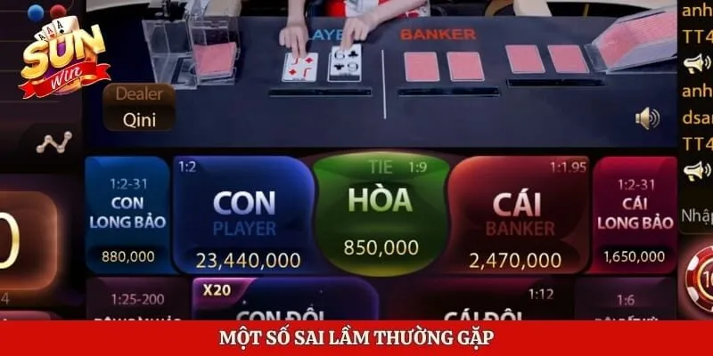 Soi Cầu Baccarat Hiệu Quả Với Những Mẹo Dễ Áp Dụng 4 Một số sai lầm thường gặp