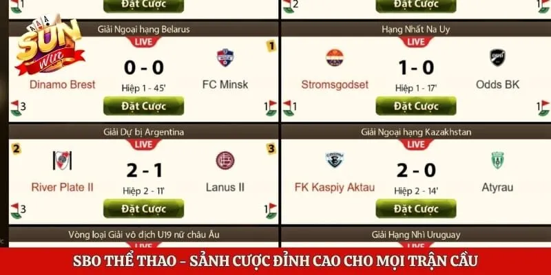 SBO Thể Thao - Sảnh Cược Đỉnh Cao Cho Mọi Trận Cầu 10 SBO Thể Thao - Sảnh Cược Đỉnh Cao Cho Mọi Trận Cầu