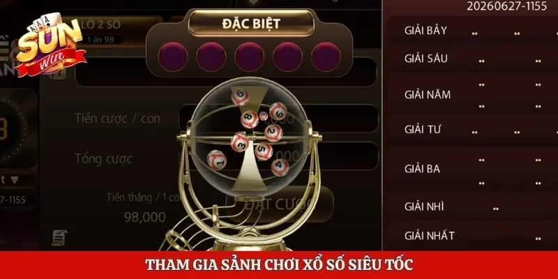 Xổ Số Siêu Tốc - Sảnh Cược Quay Thưởng Nhanh 2026 2 Tham gia sảnh chơi xổ số siêu tốc